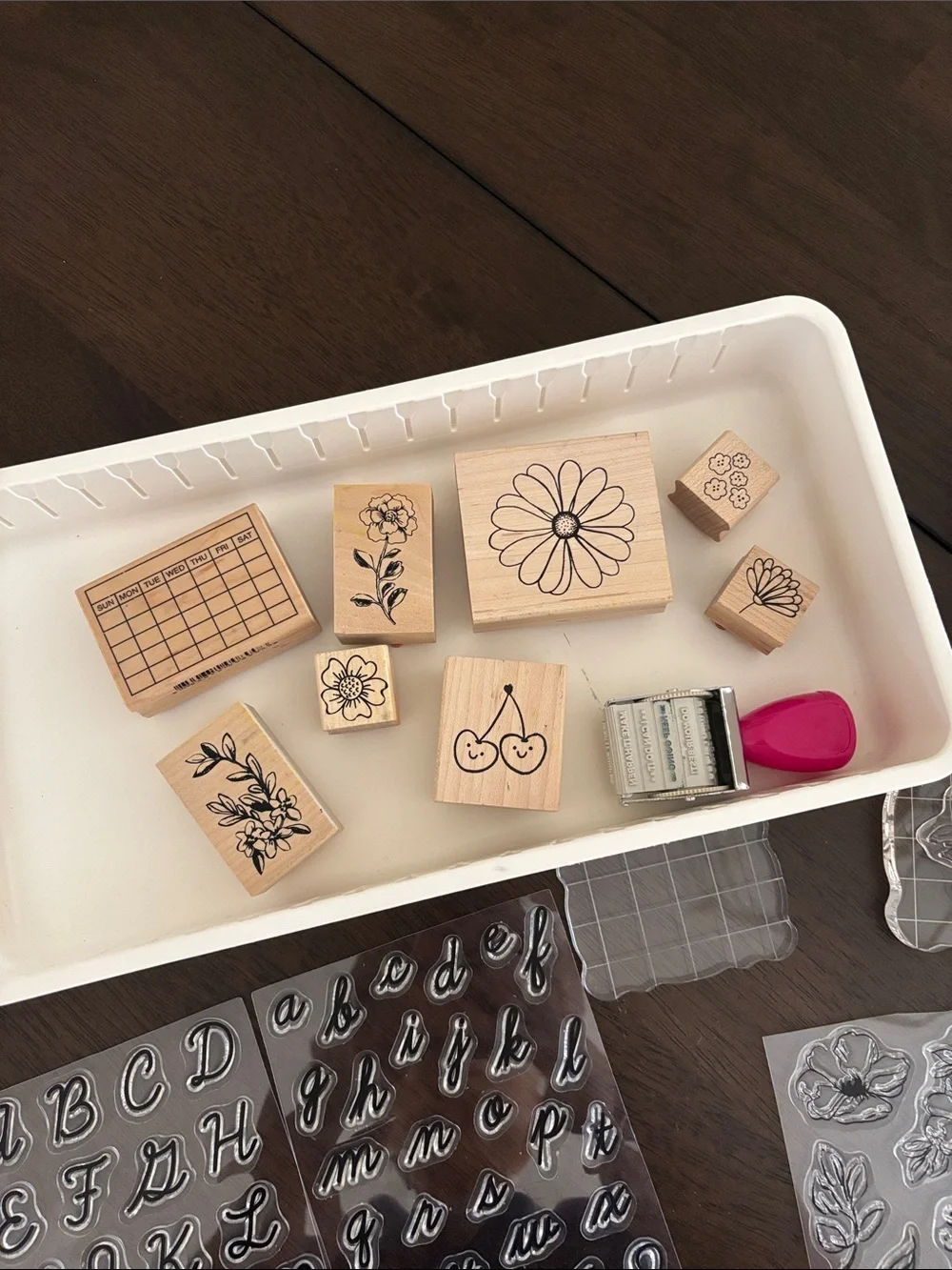 Stamps Art Creative Set Bundle in Tray for Planners Notebooks Bullet Journal
